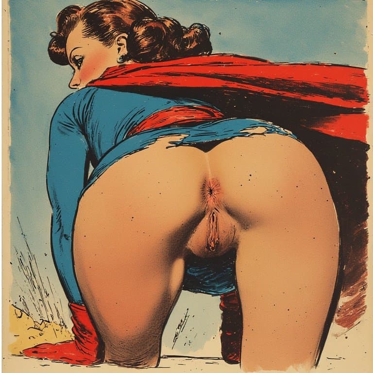 Vintage superhero pinup