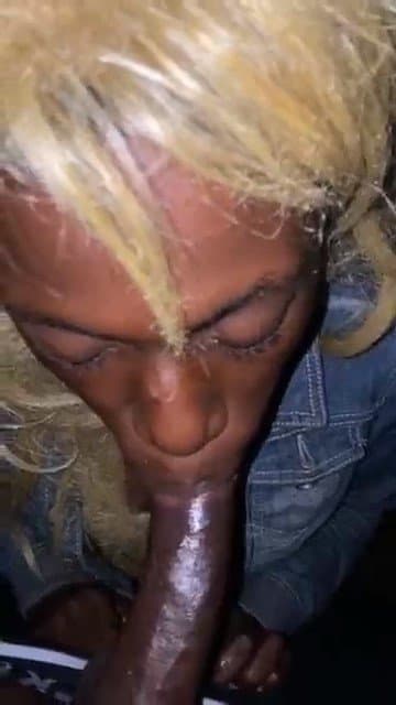 Ebony crackhead sucking dick in the alley, dude had to do a asshole check
