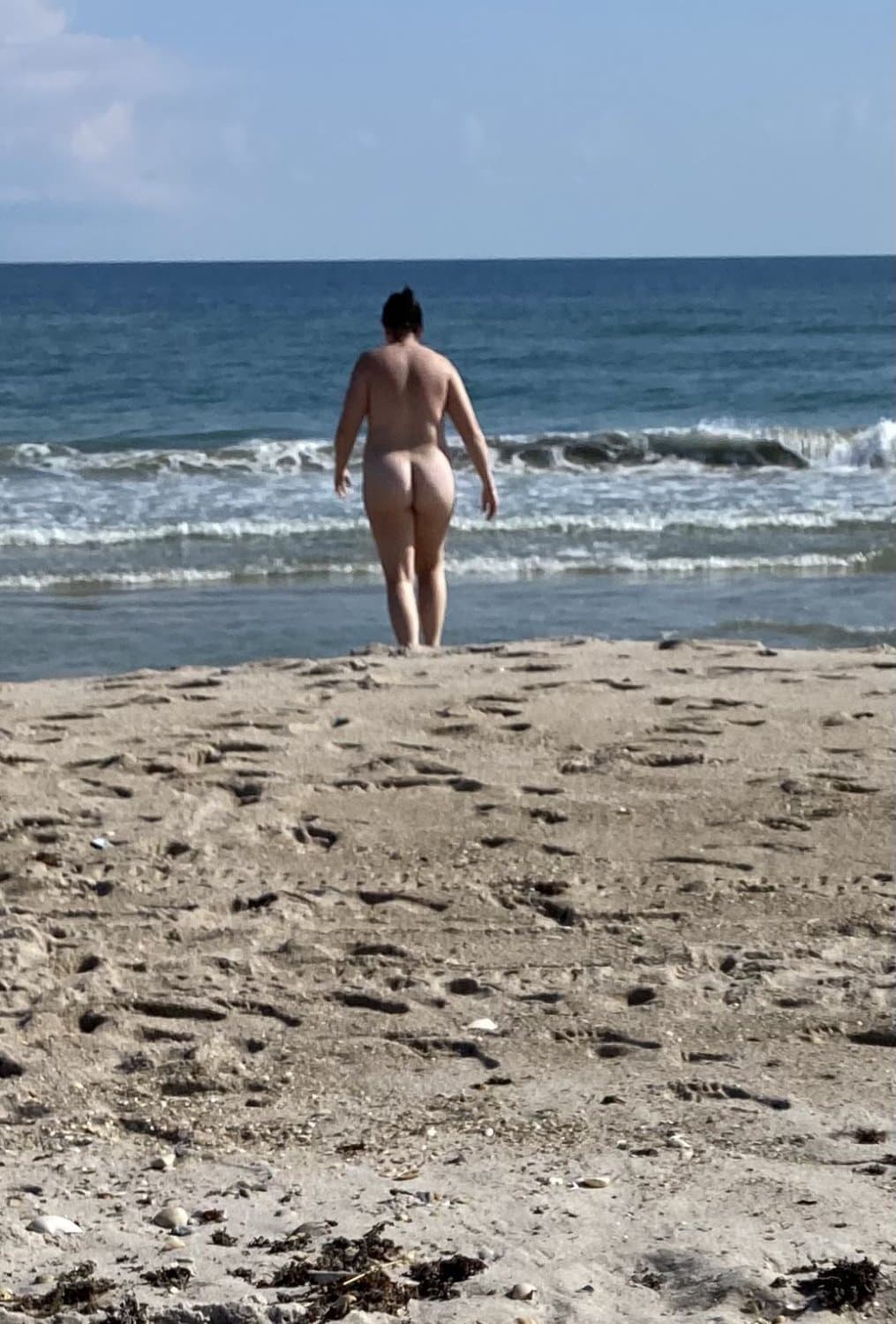 Pawg wife at the nude beach