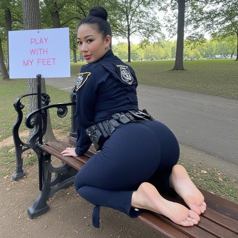 Asian officers want their fleshy soles messed with