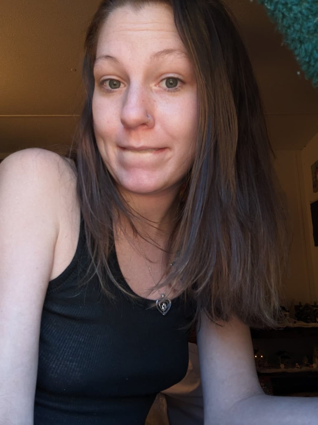 Click to view full size Sabrina has small saggy tits and a huge ugly pussy