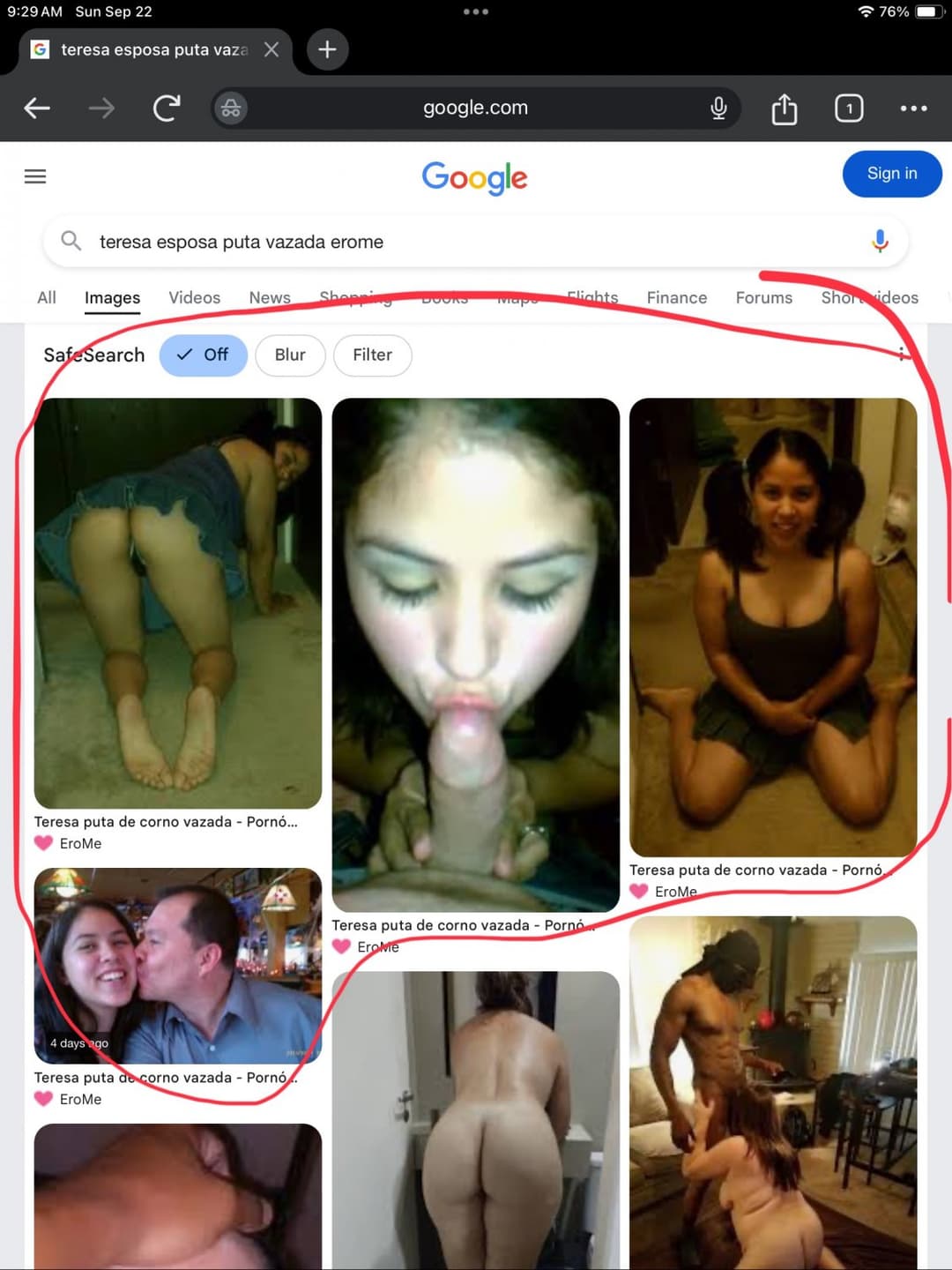 Caiou no Google