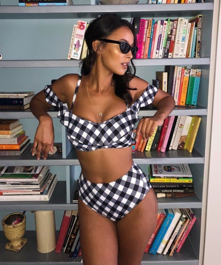 Maya Jama Hot as Fuck Baddie gets Cocked in her Purple Bikini Amazing Orgasm ?????✊????