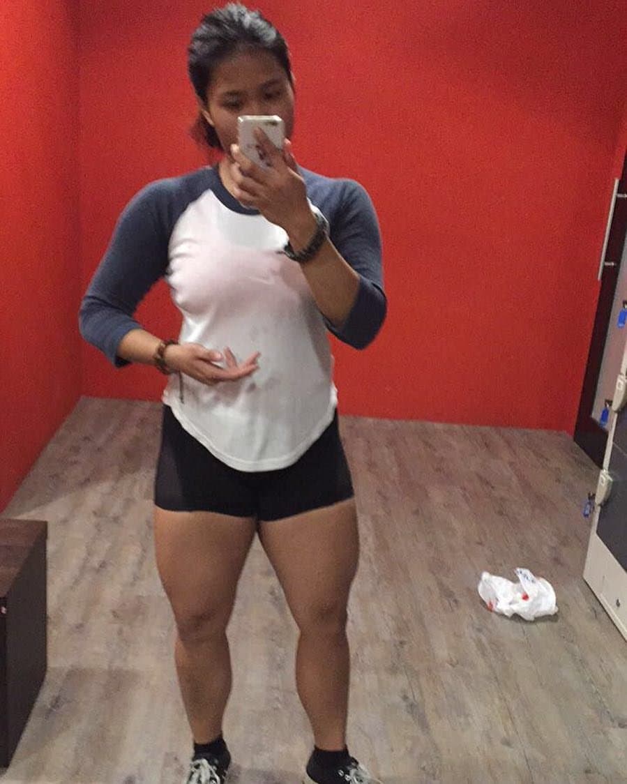 My favourite fitness girl with big thigh but I like her thigh more But she arrogance type