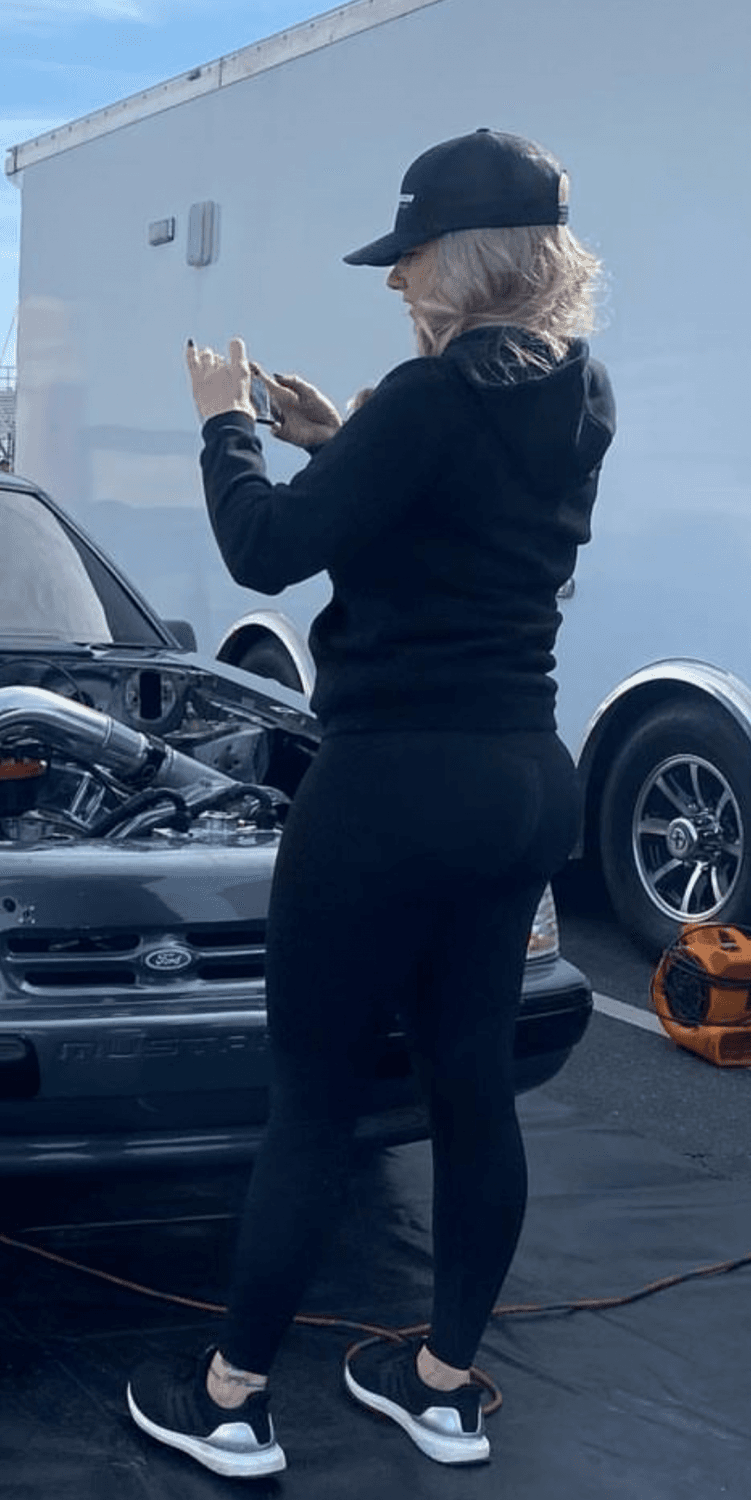 Beautiful thick blonde mechanic slut