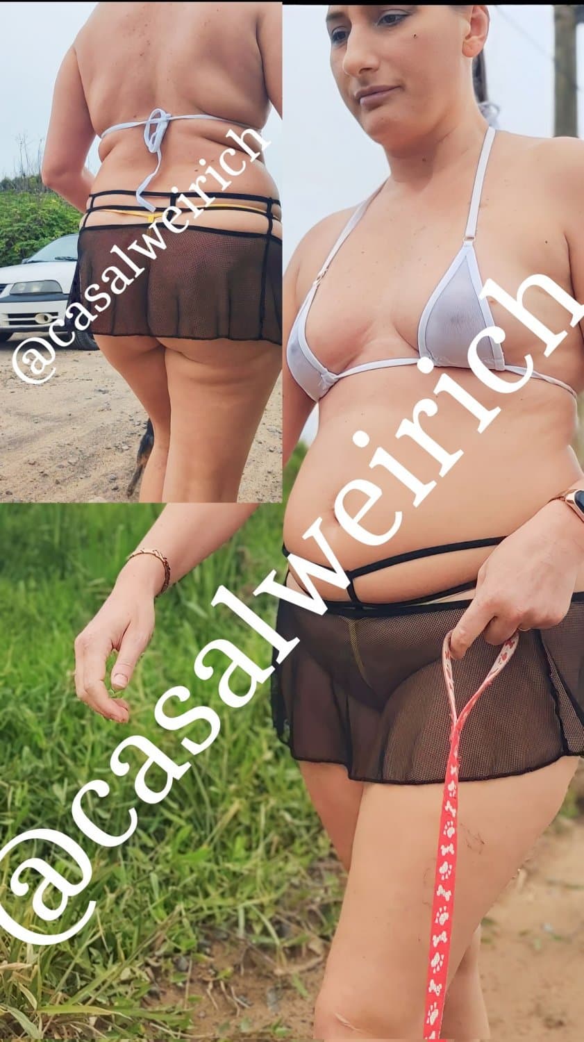 Casalweirich corno exibindo a esposa em público