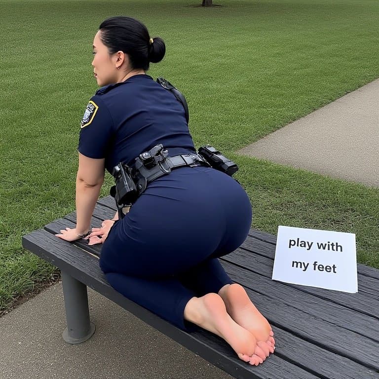 Asian officers want their fleshy soles messed with