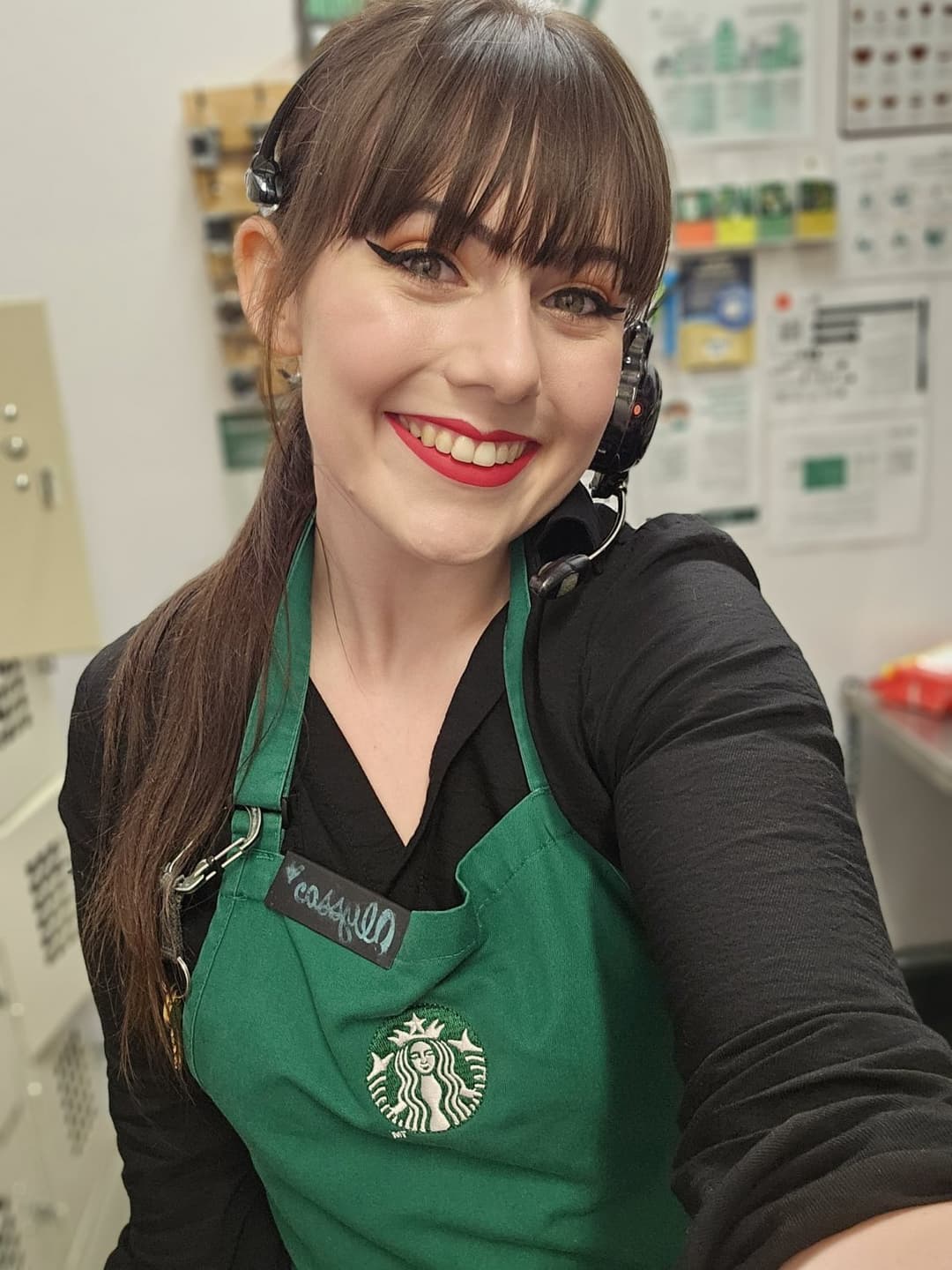 Thick Sexy Pale Skin Barista with Bangs