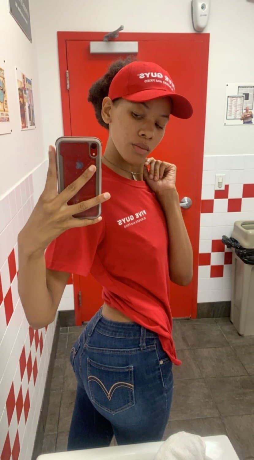 Five Guys Co-Worker left phone unlocked