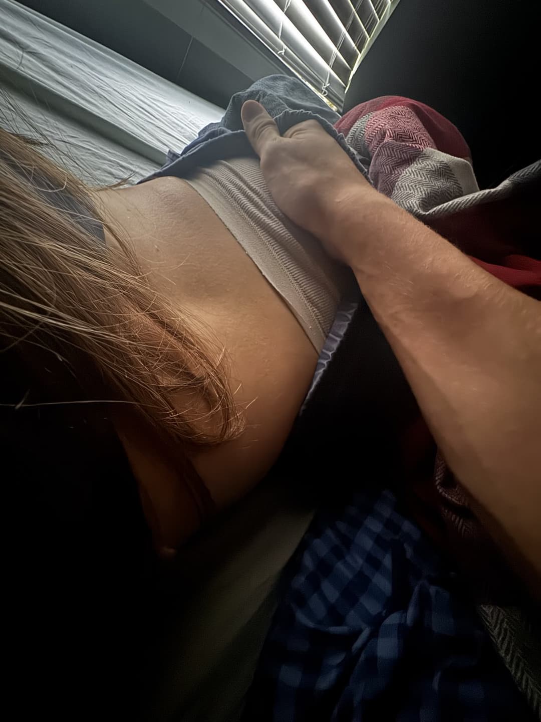 groping cute girl’s butt cheeks and revealing her panties