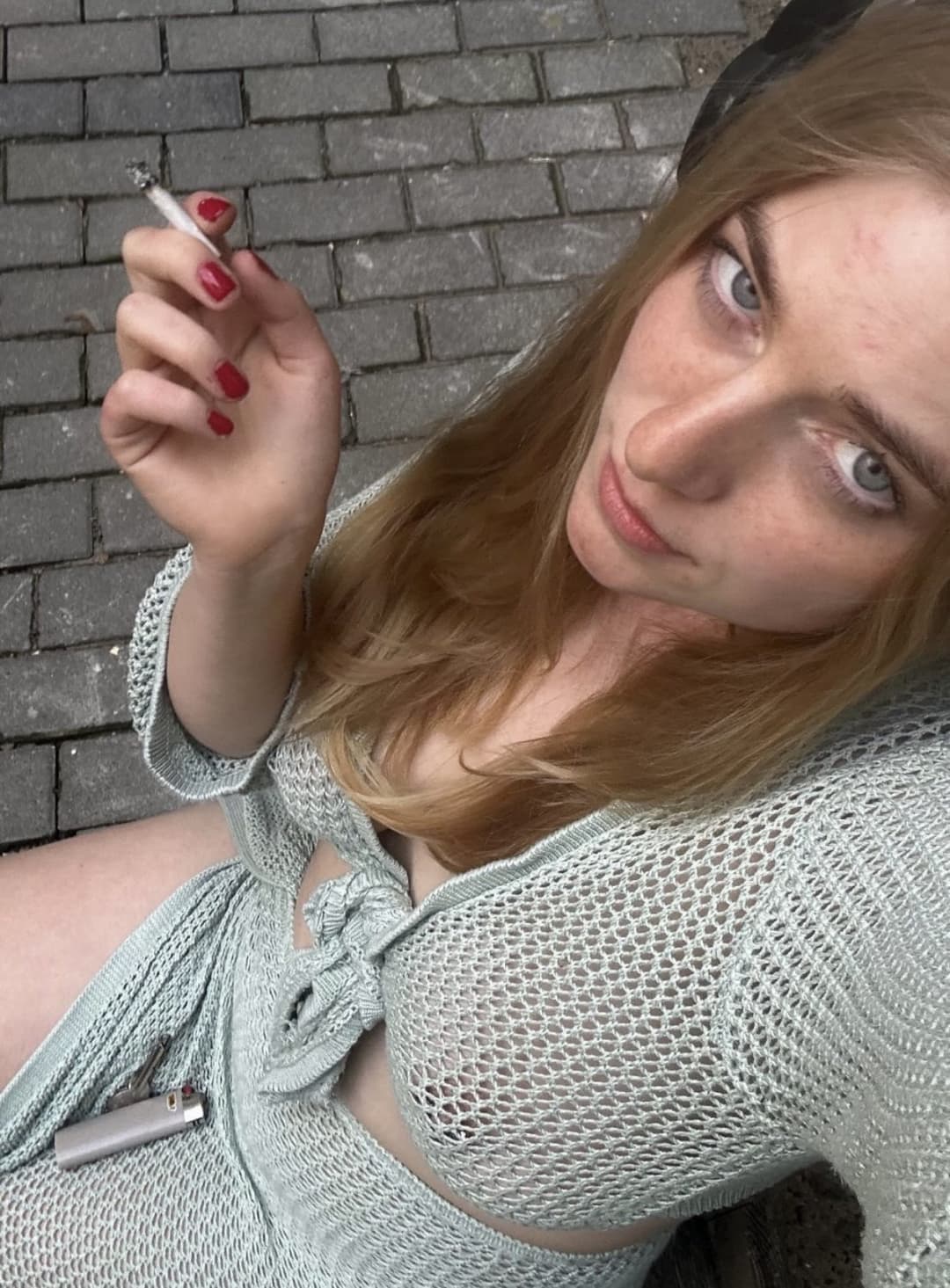 Wearing see through to show everyone my tits