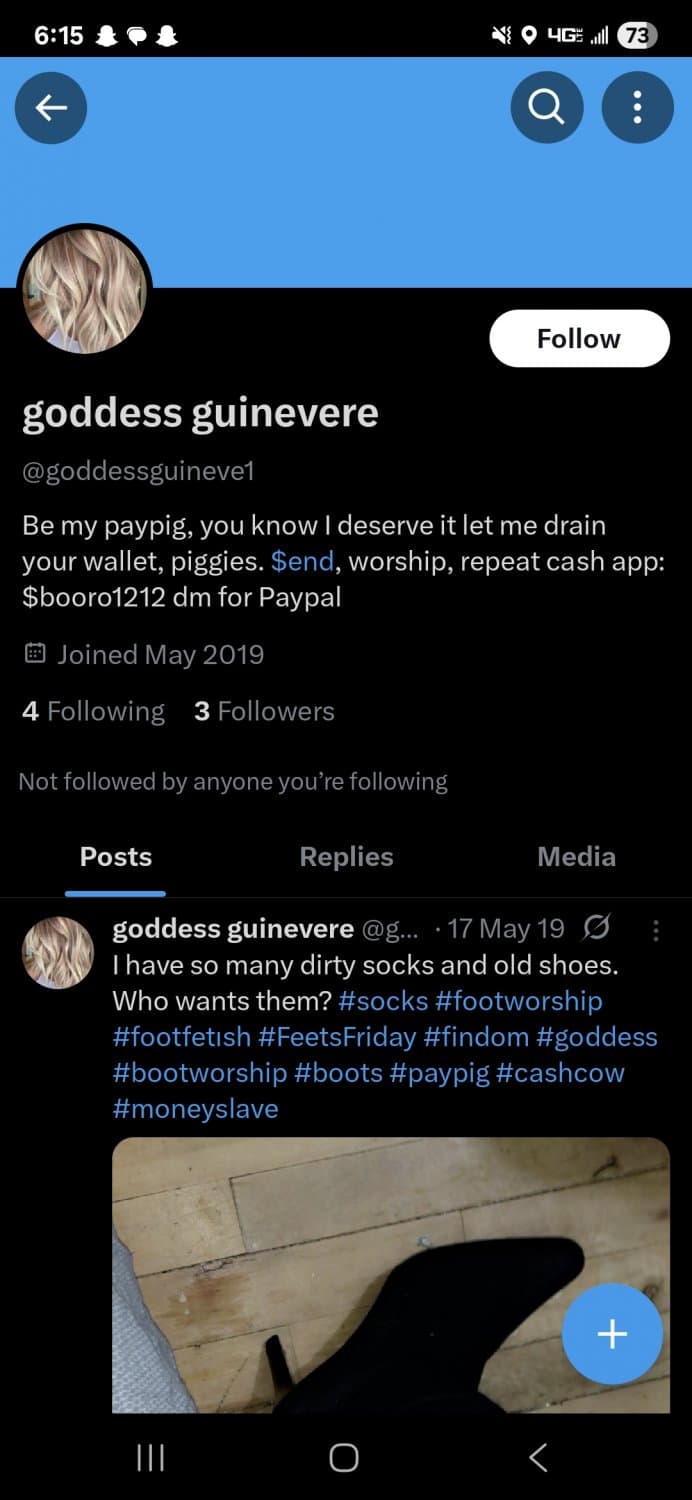 Slut thought she could scam people ? @ her on Twitter so everyone can see the nudes she charges for