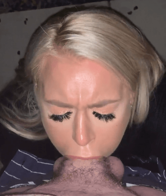 Blonde divorced wife sucking students amateur blowjob sperm facial cumslut whore -porn porn