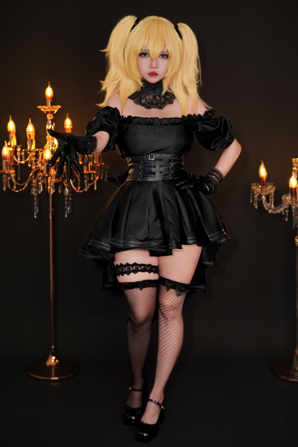 Sexy Asian cosplays as Grok Ani and gets naked