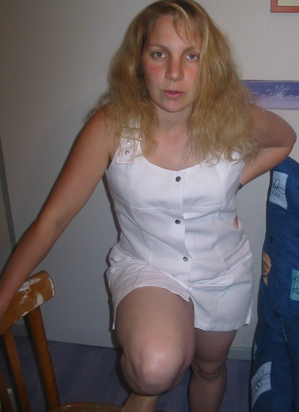 Click to view full size Rachel the slutty nurse, cum swallower at home