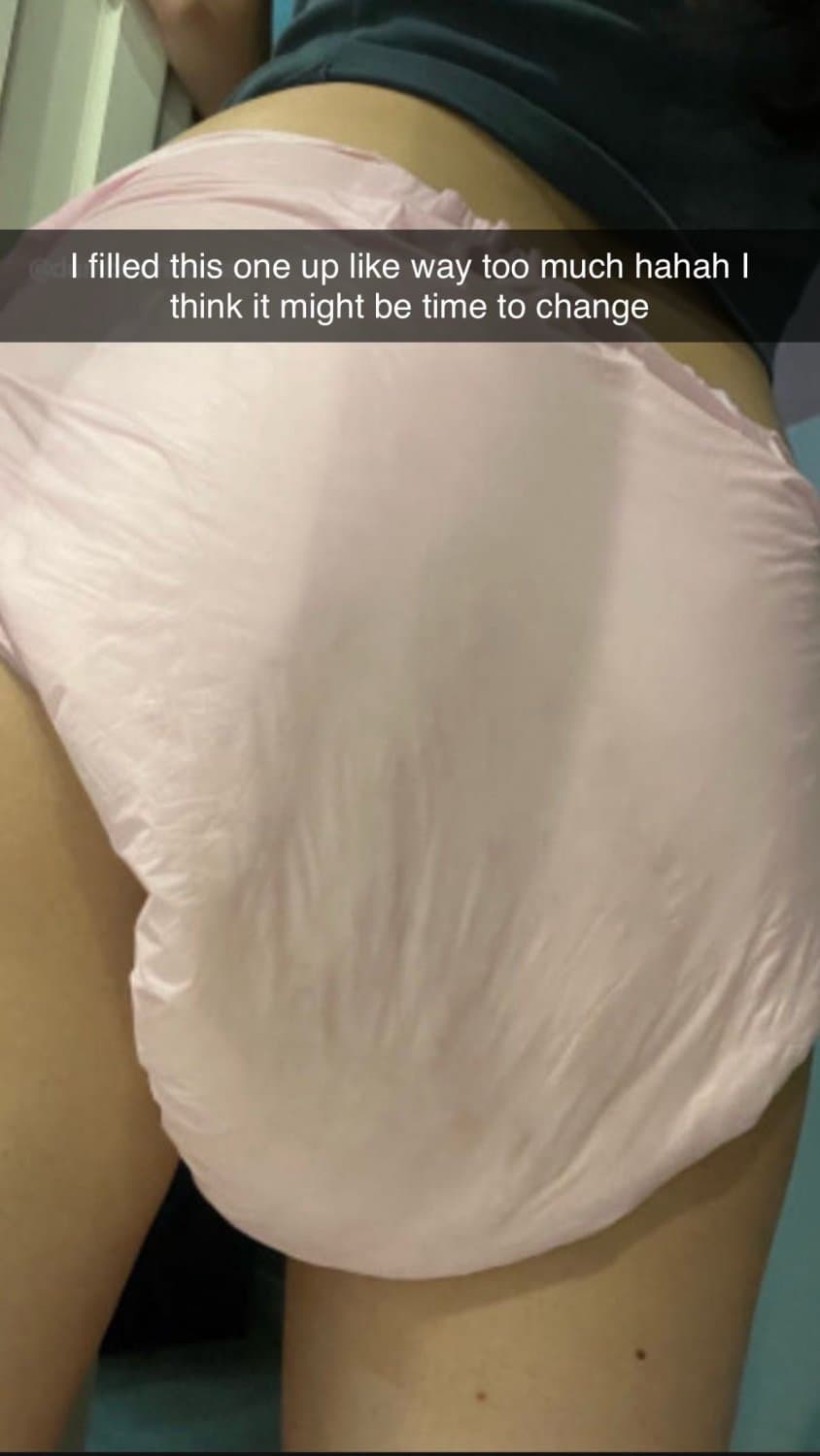 Chubby emo chick wears diapers 24/7