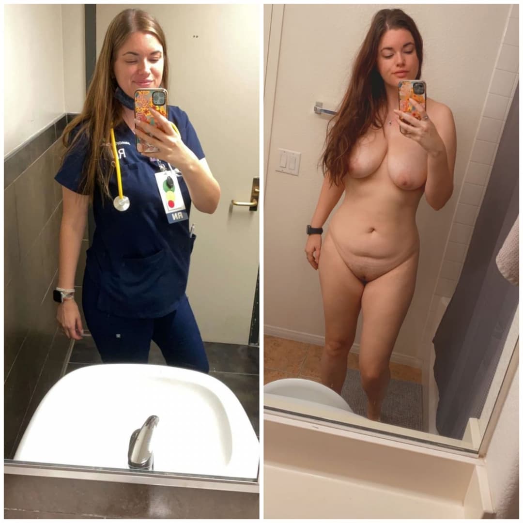 Nurse Ashley horny after work and wants to fuck
