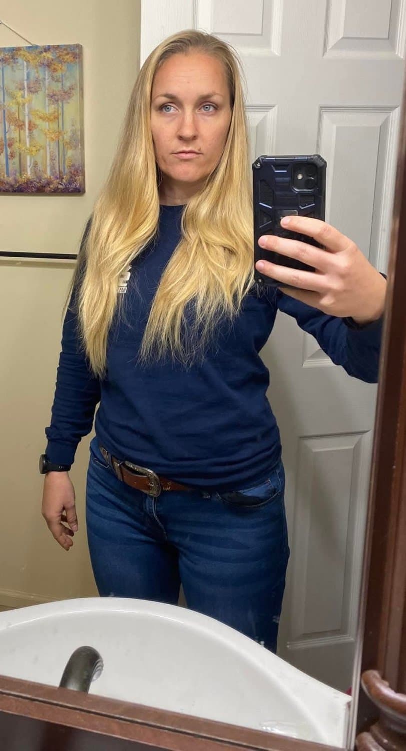 Click to view full size IRL Blonde blasted with cum. Punished with AI