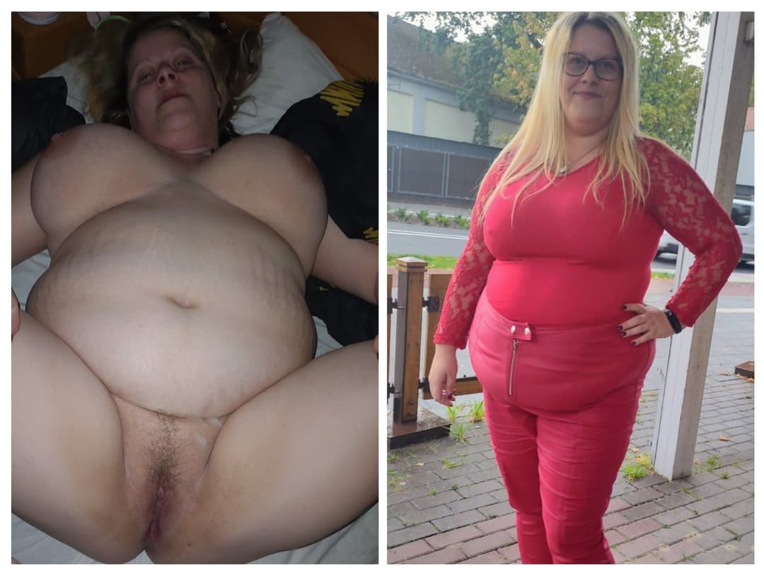 Fat German Fuckpig Sandy Berger Berlin dressed undressed