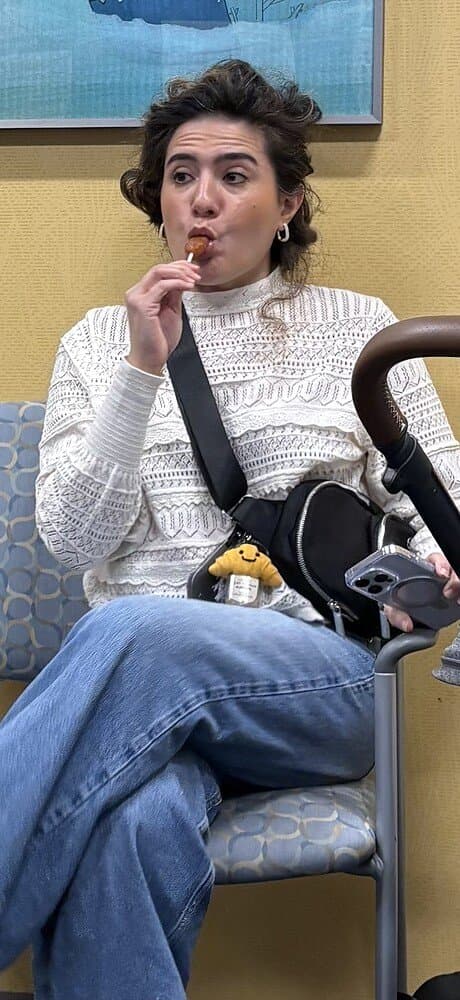 Milf sucking lollipop like a cock, dick practice ??.