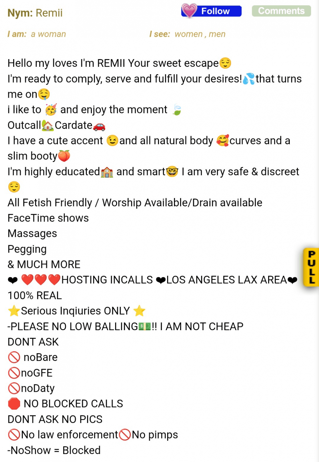 Big Booty Alcoholic Lesbian Stripper Sell Pussy in Los Angeles