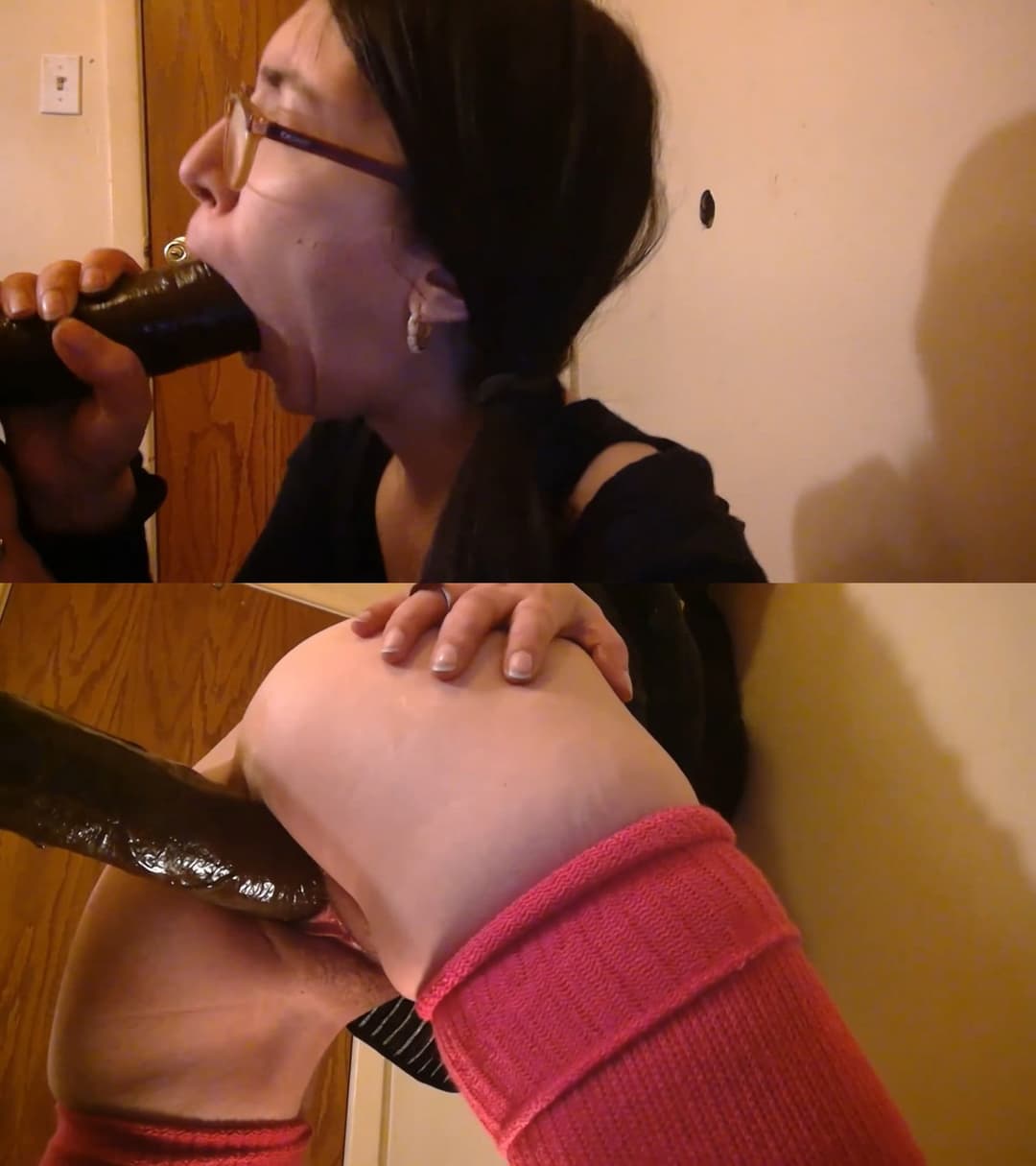 Nerdy Girl Loves Big Black Cock | solo dildo glasses masturbating dirty talk blowjob