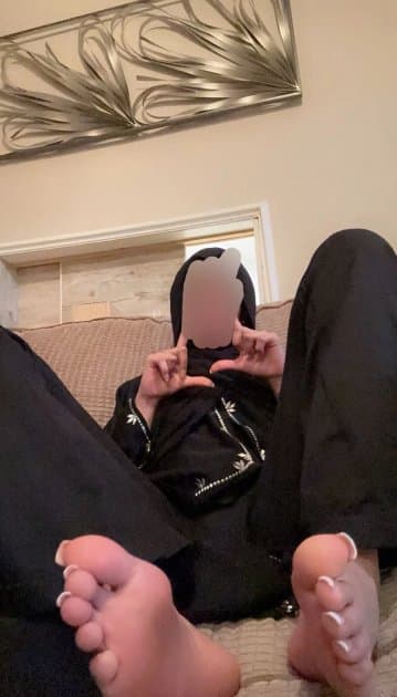 Hijabi Arab feet and spit compilation