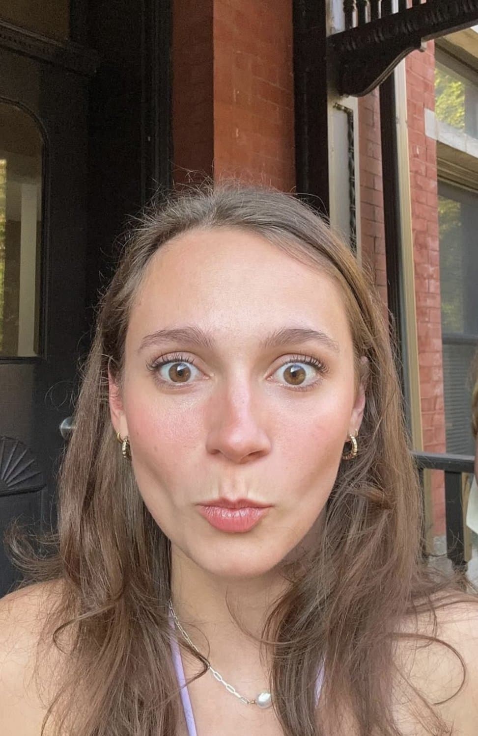 Beautiful brunette college coed with big tits and tight body