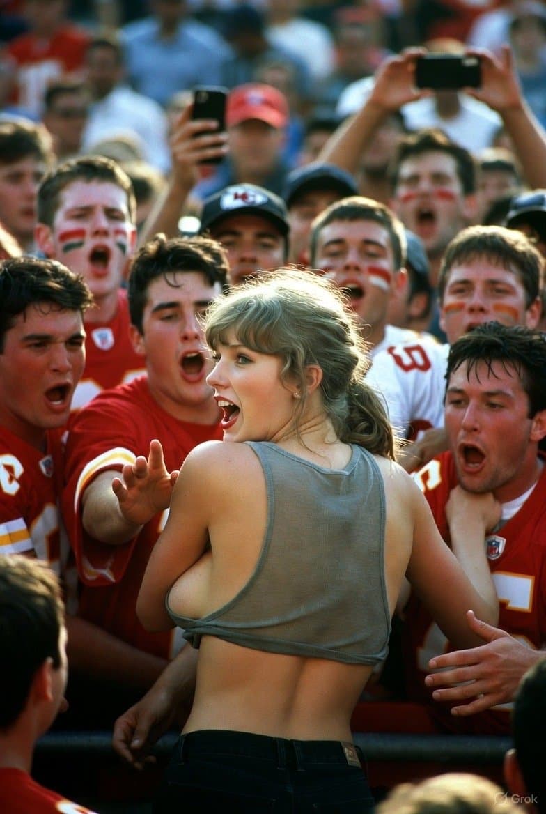 T Swft AI - Chiefs fans grabbing her ass