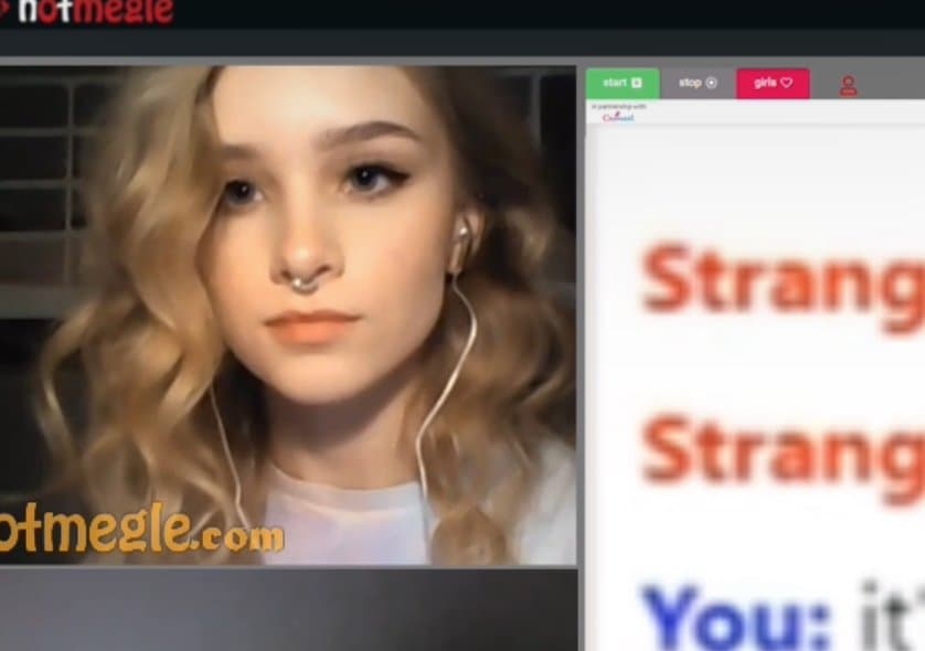 Cute Omegle girl showing her perfect boobs in live chat