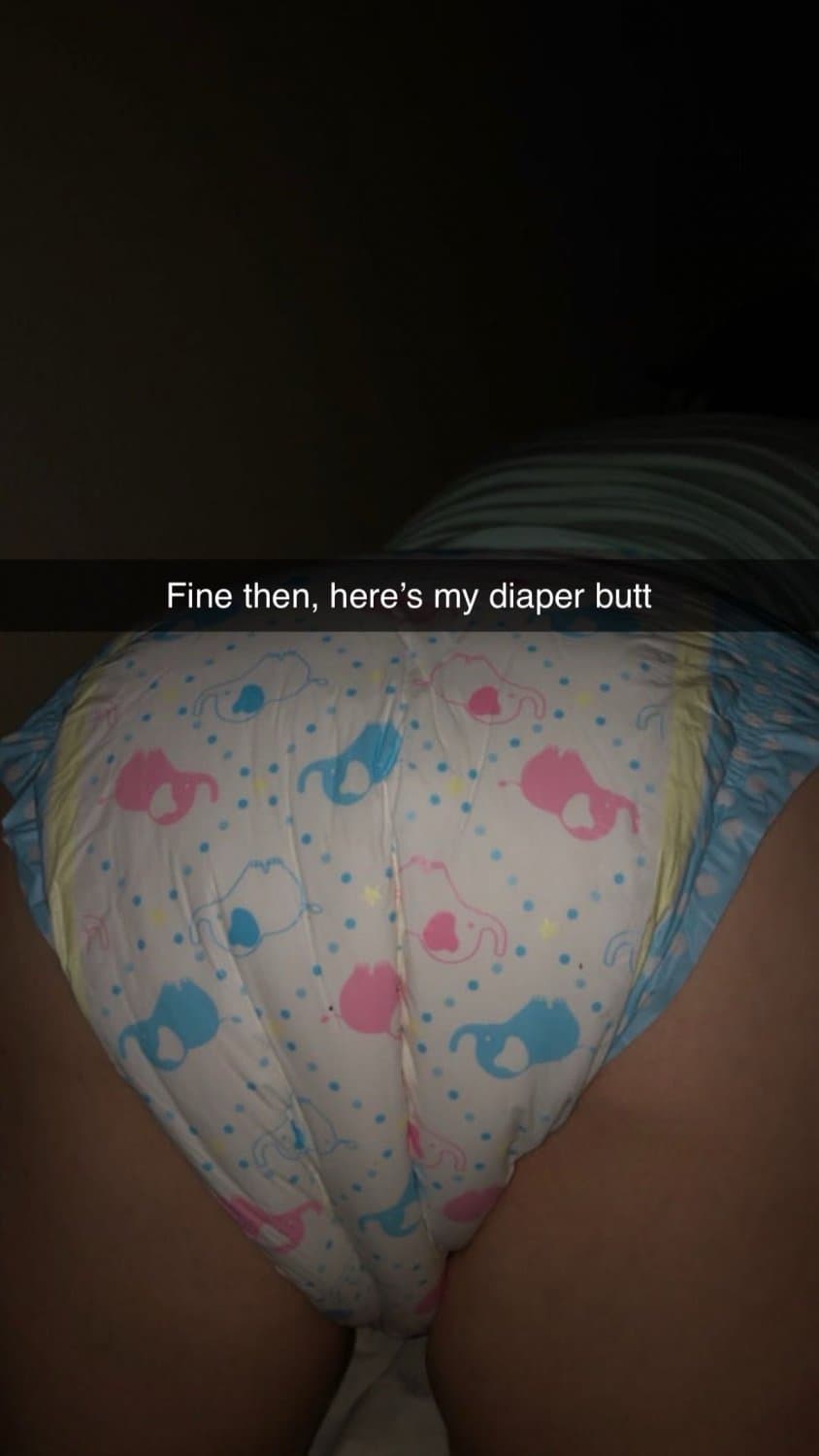 Click to view full size Incontinent college girl doesn’t mind showing off her diapers