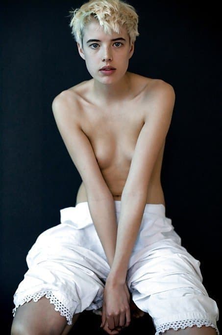 White mix Tomboy Dyke Stud short hair