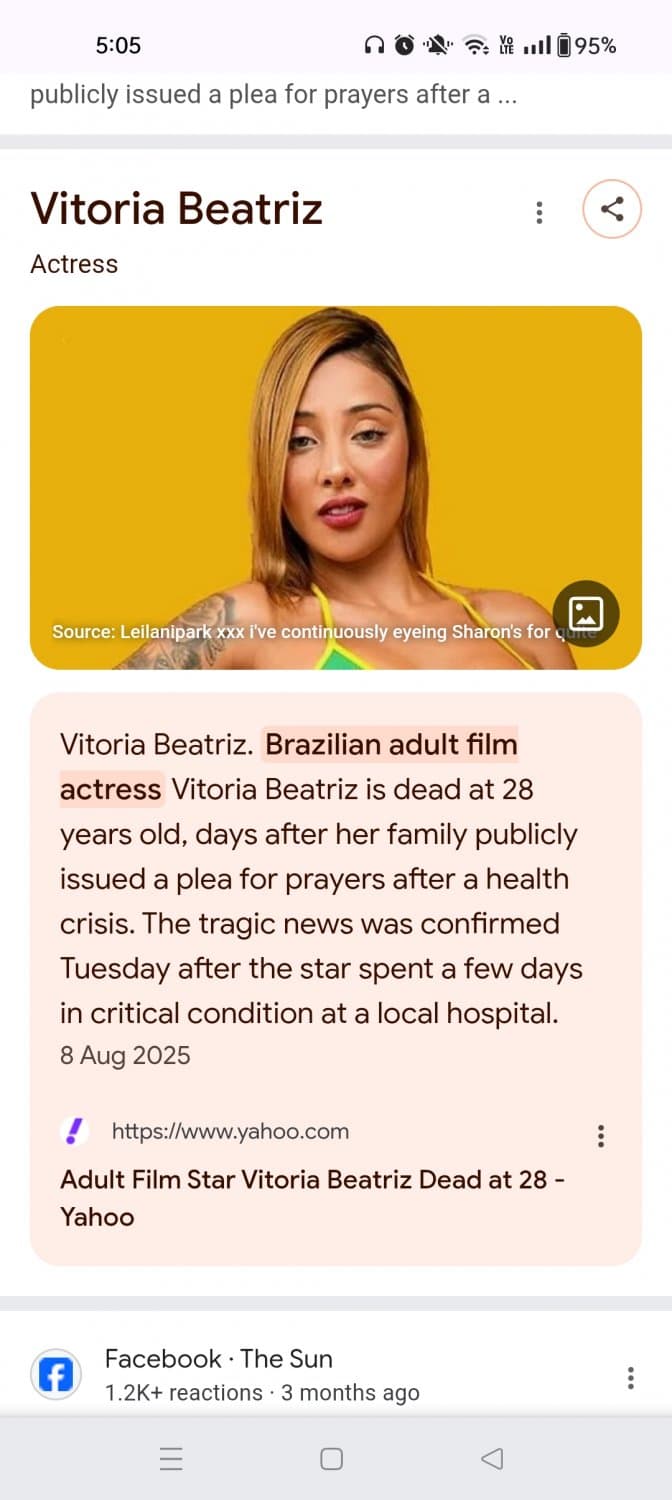 My favourite pornstar Vitoria Beatriz pass away at the age of 28. So young to go early