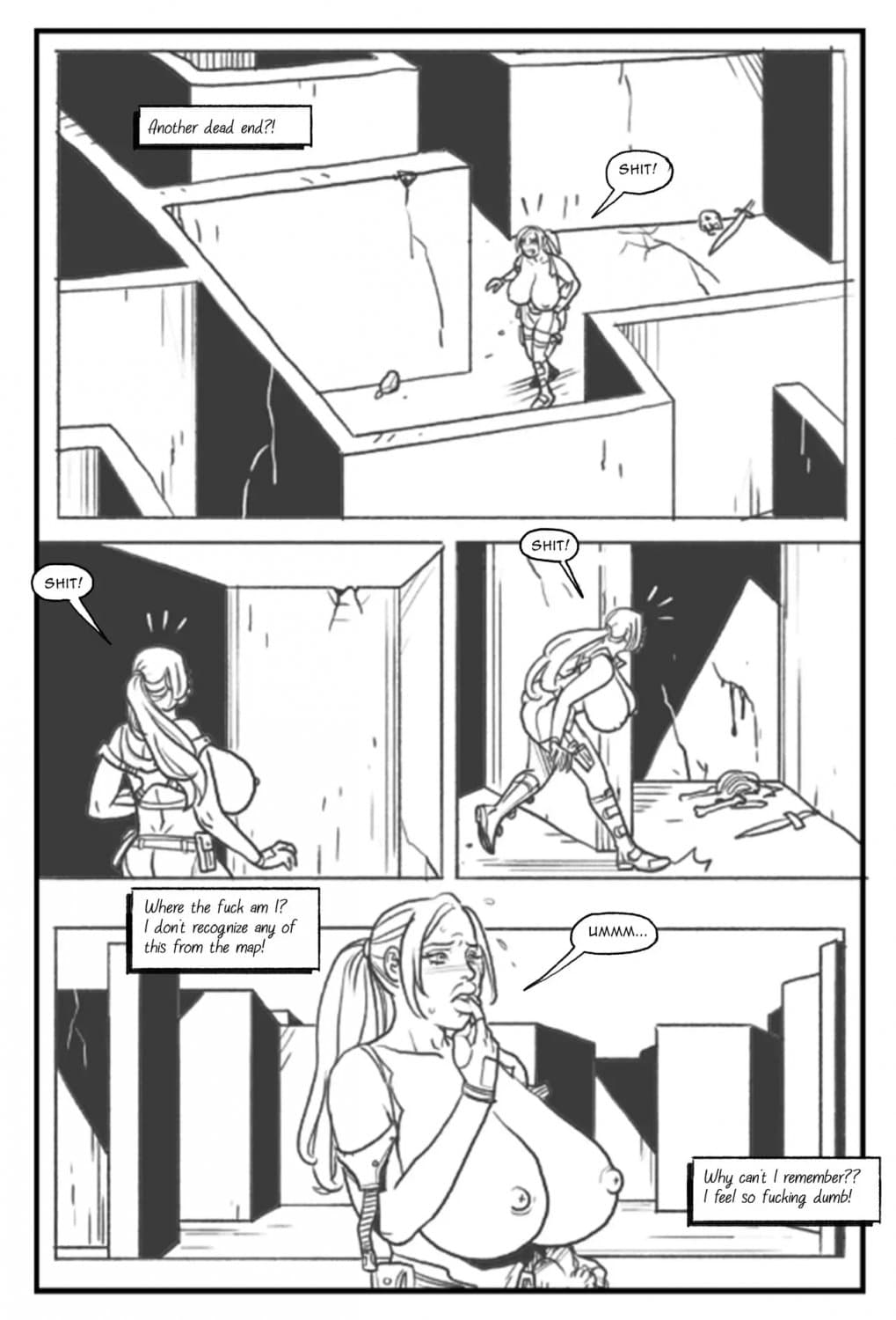 [comic] Lara Croft in the labyrinth of the minotaur (english - español)