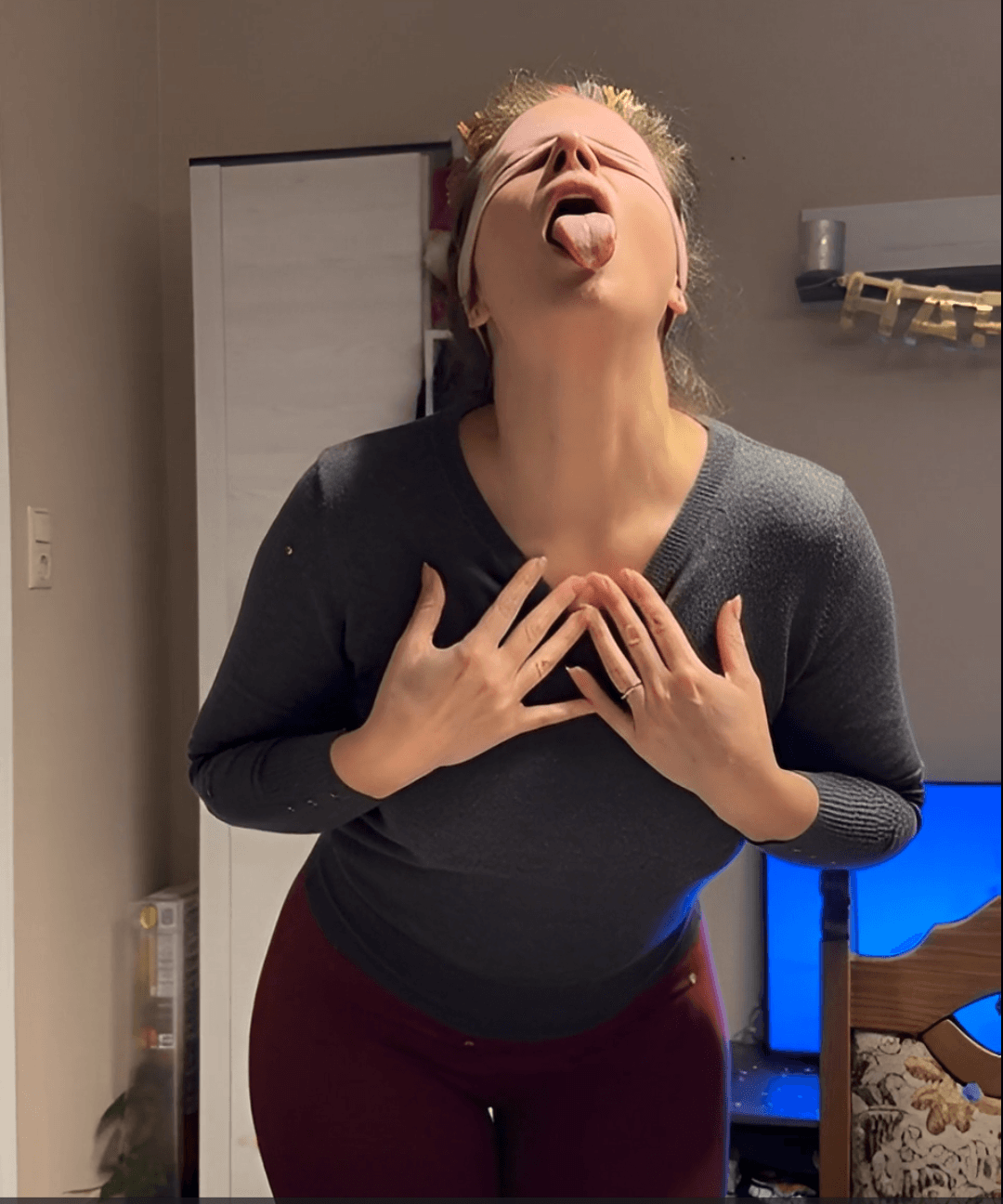 Big ass milf in gym leggings