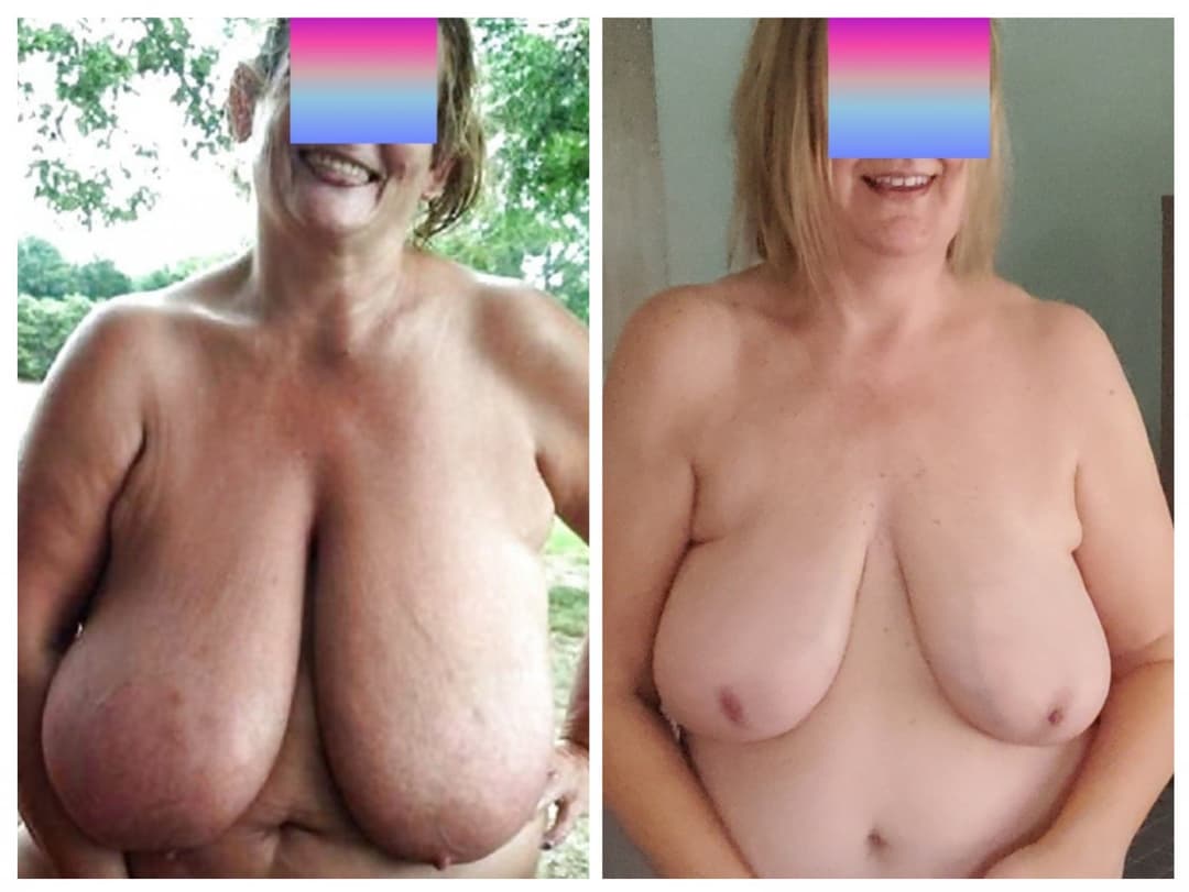 COLLAGE Side by Side Comparison with 60 Plus year old erome women