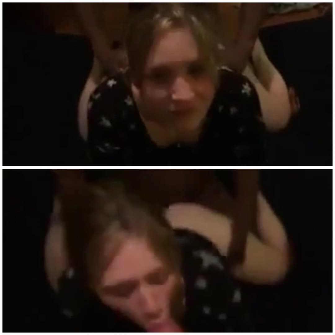 White guy shares his slutty girlfriend with his black buddy and she loves all the attention.