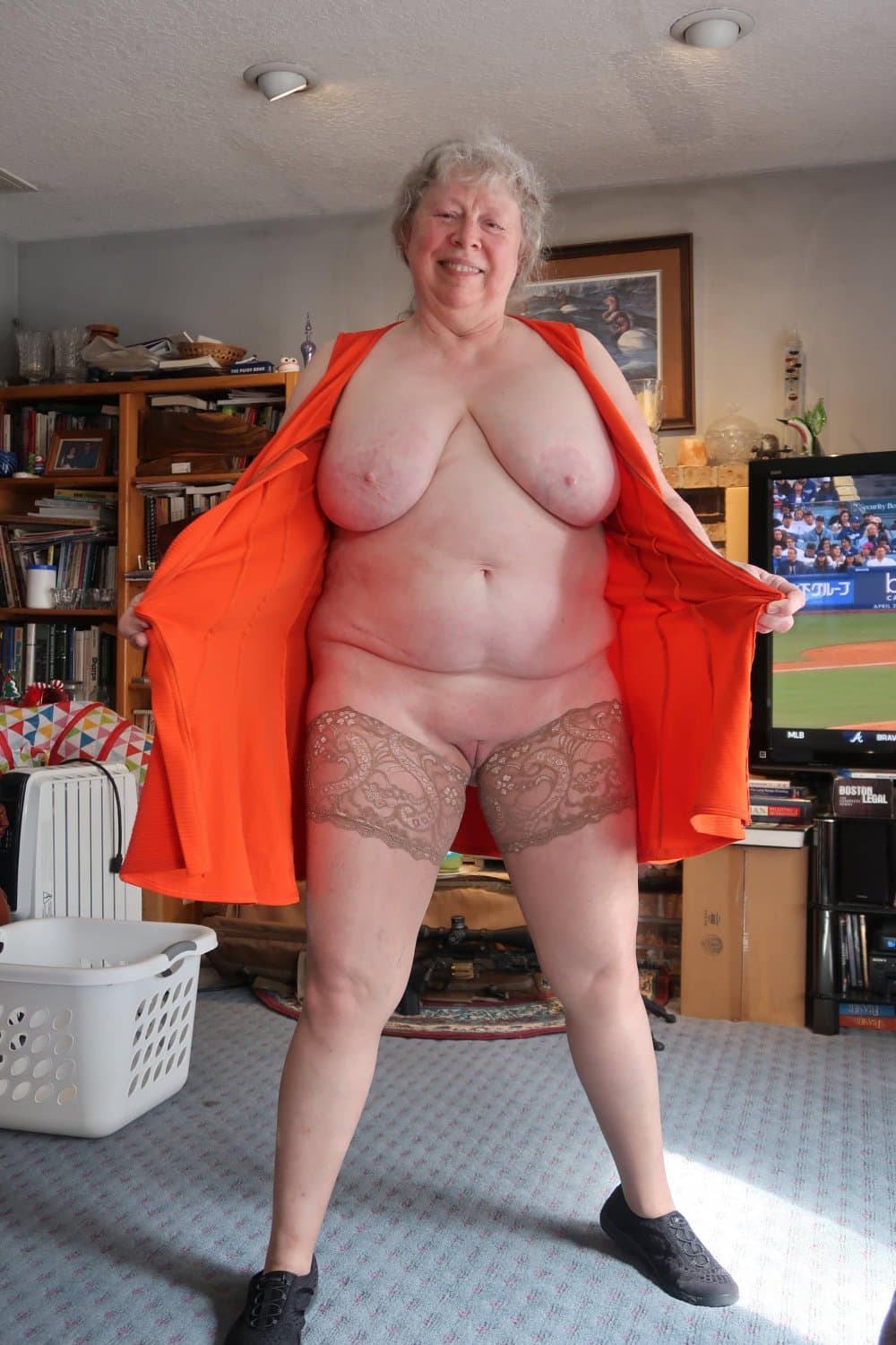 a naked fat grandmother