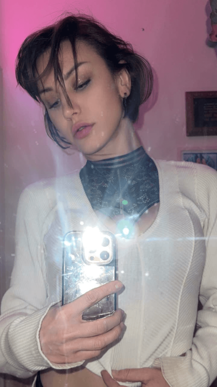 Hot white chick with black thong