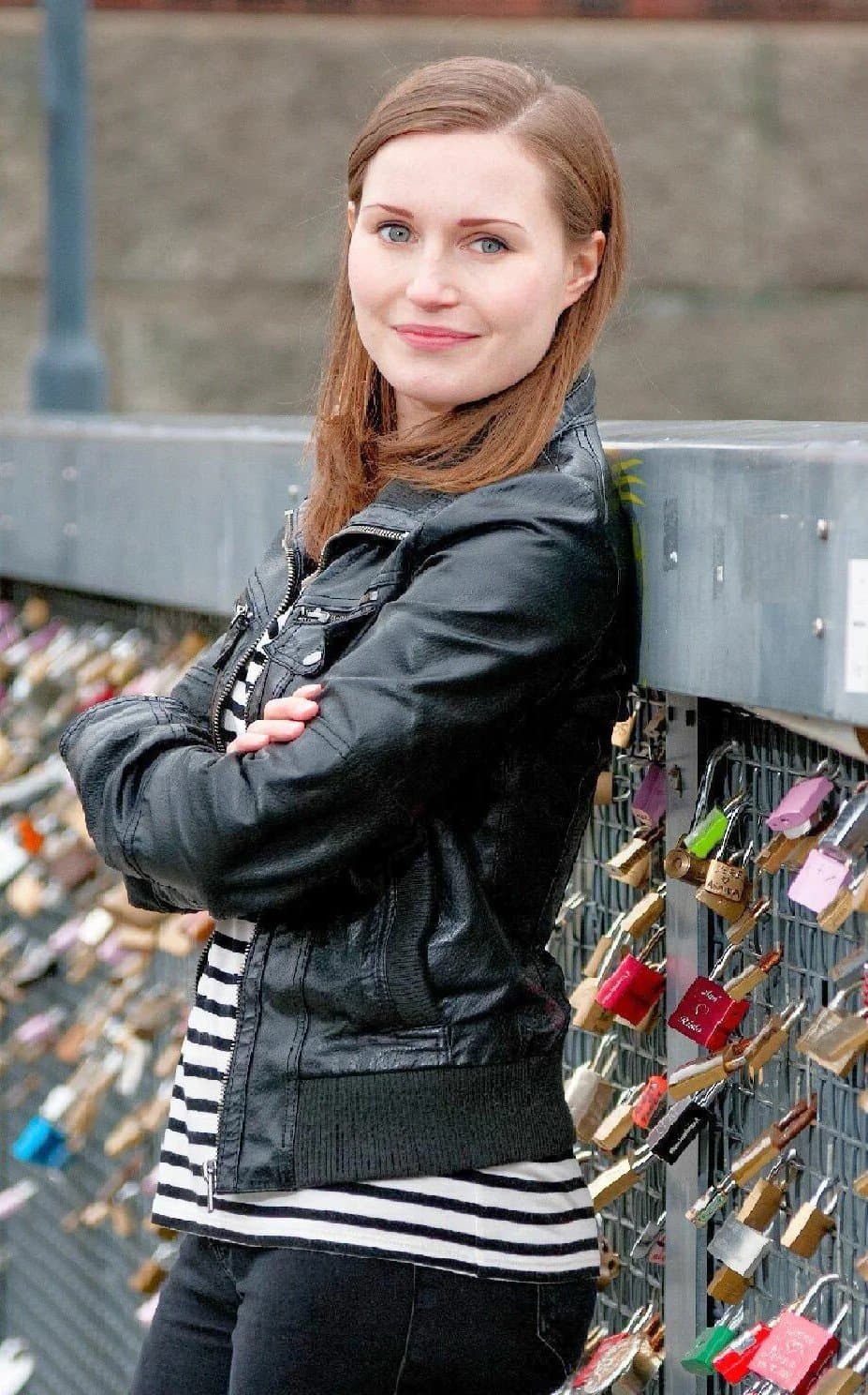 Finnish prime minister Sanna Marin.  Petite Elegant lady hinding a sex freak party chic within