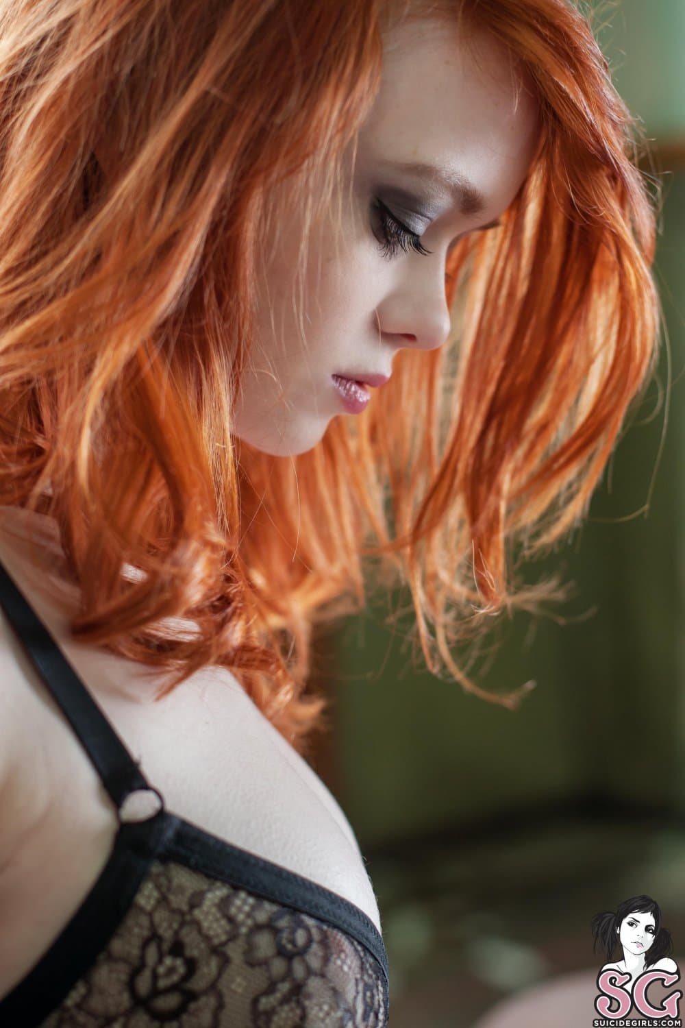 Window Bathing Ginger Lass