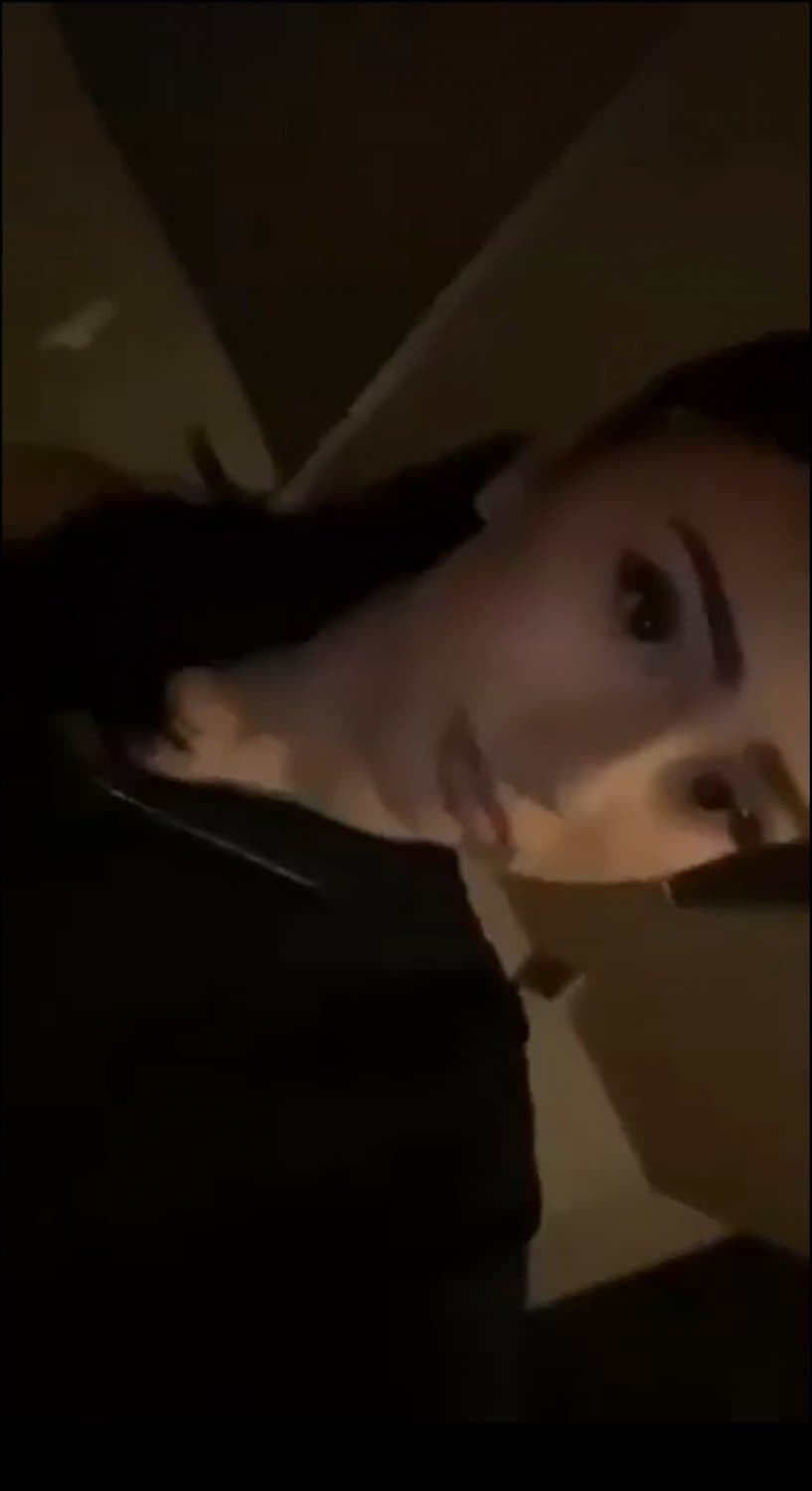 Mixed latina teen pulls panties down to play with her clit