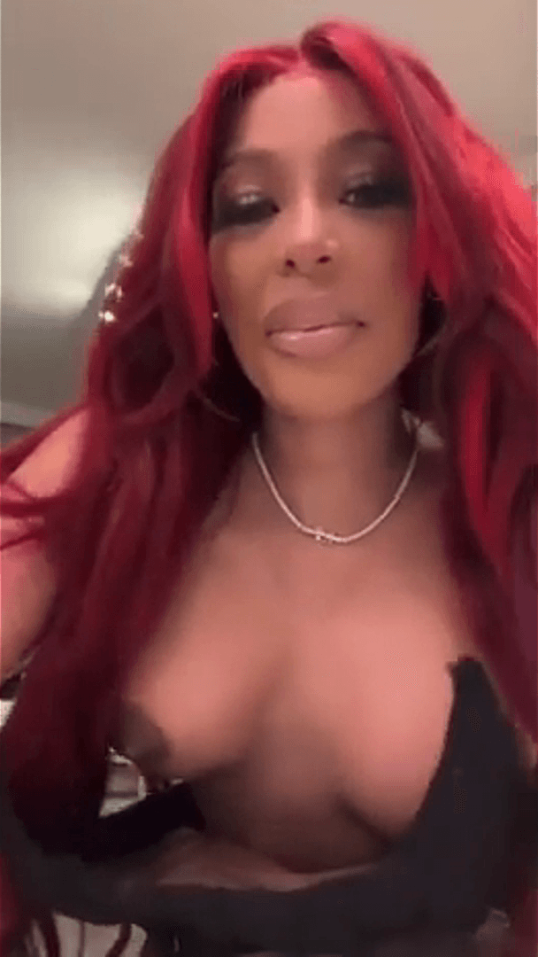 Click to view full size Busty Singer K. Michelle Nipple Slip ?