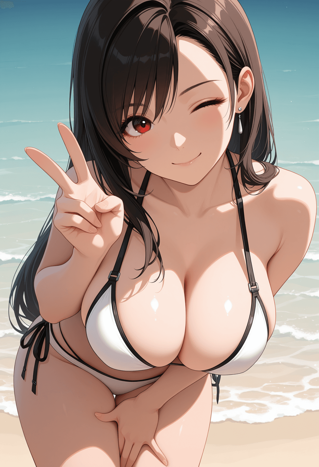 Final Fantasy 7 - Tifa Lockhart - Black & White Bikini