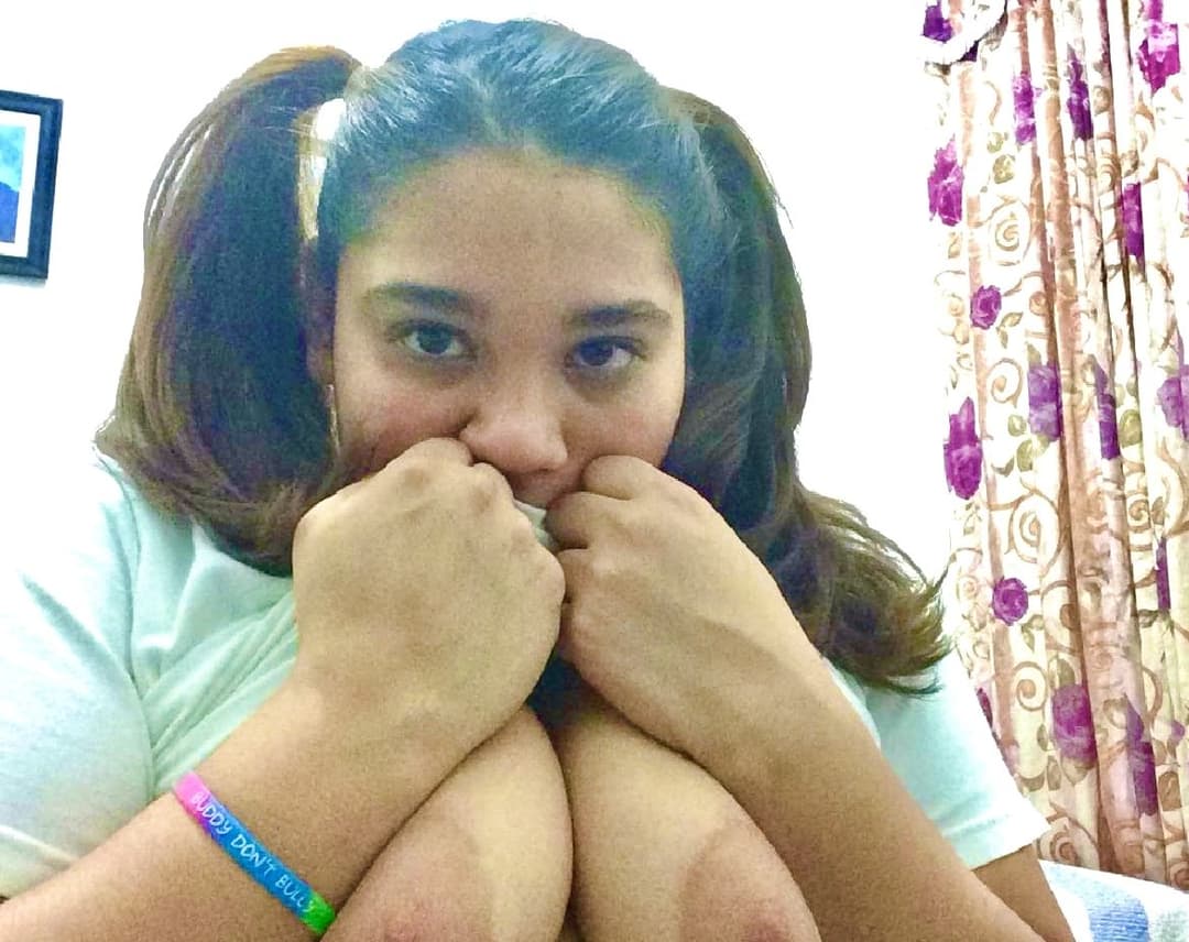 Latina cutie with big areolas