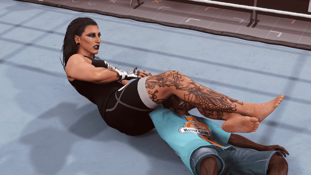 Giant Rhea Ripley Ballbusting