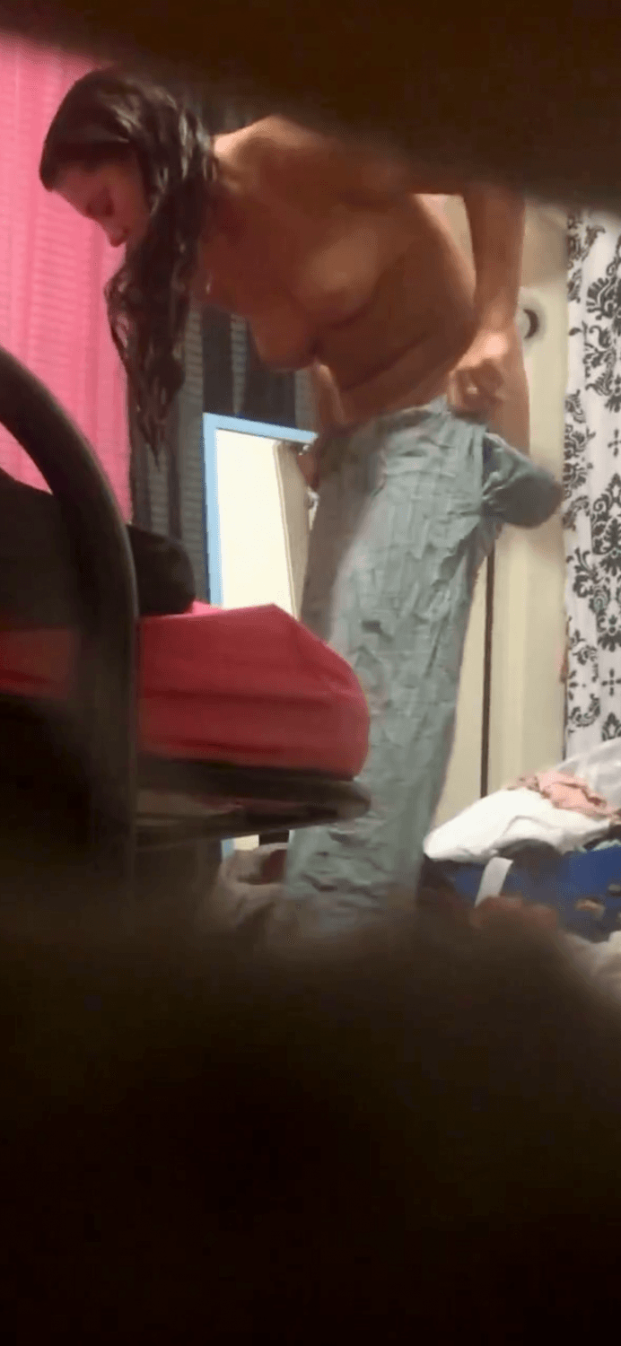 Sister caught undressing in her room