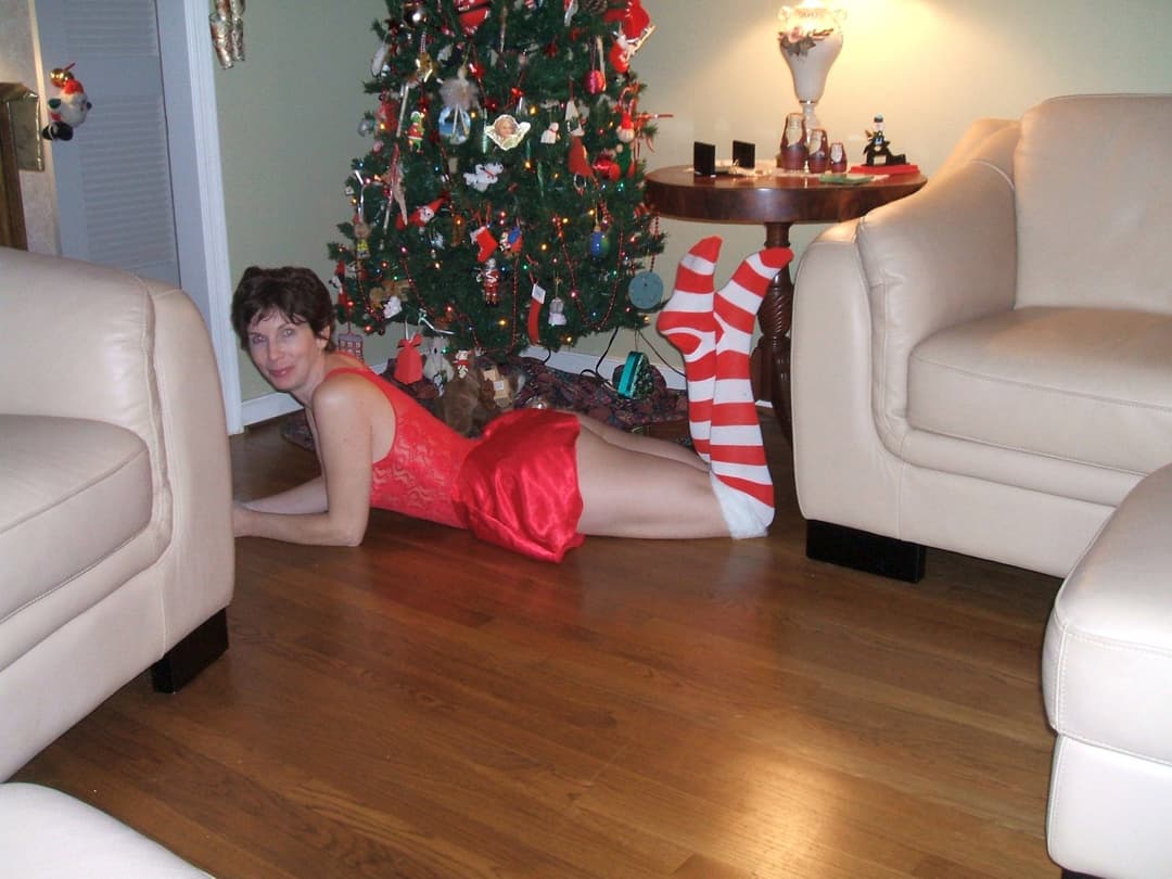 Christmas Memories MILF Nude by Christmas Tree 2