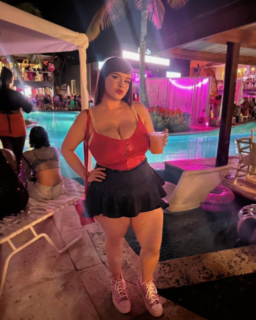 Click to view full size Curvy latina slut is begging you to pump for her tits
