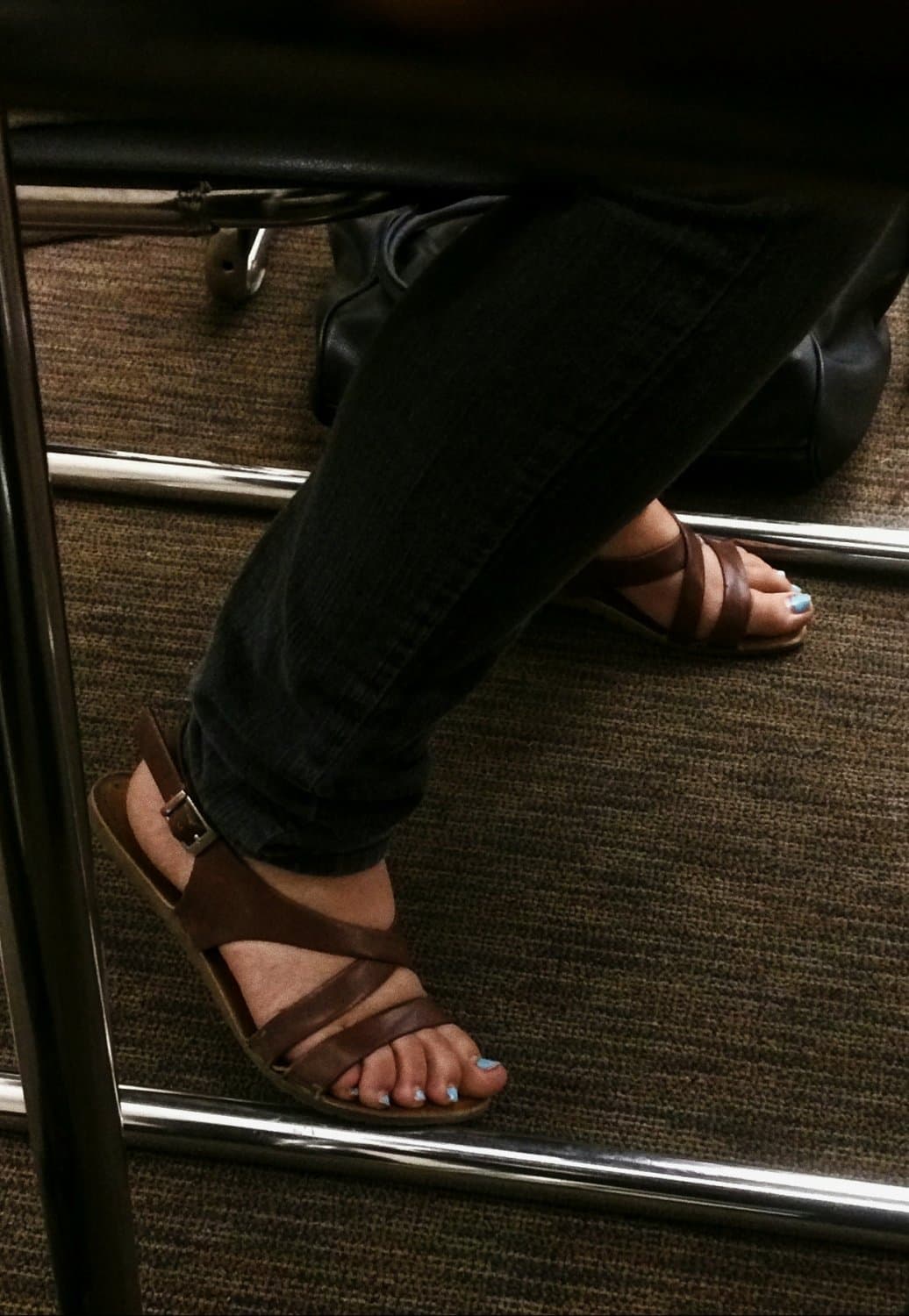 Classroom Under Desk Latina Foot Spy Creepshots